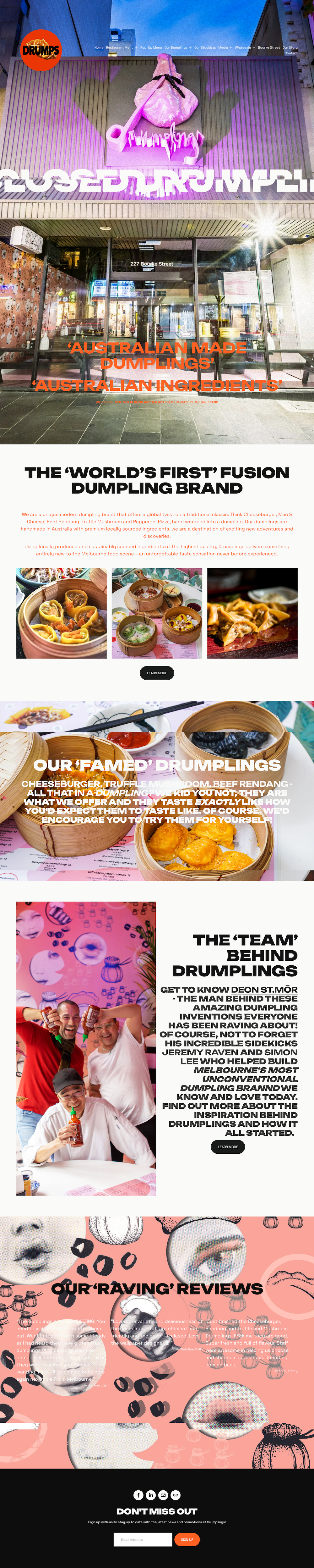 Drumplings website